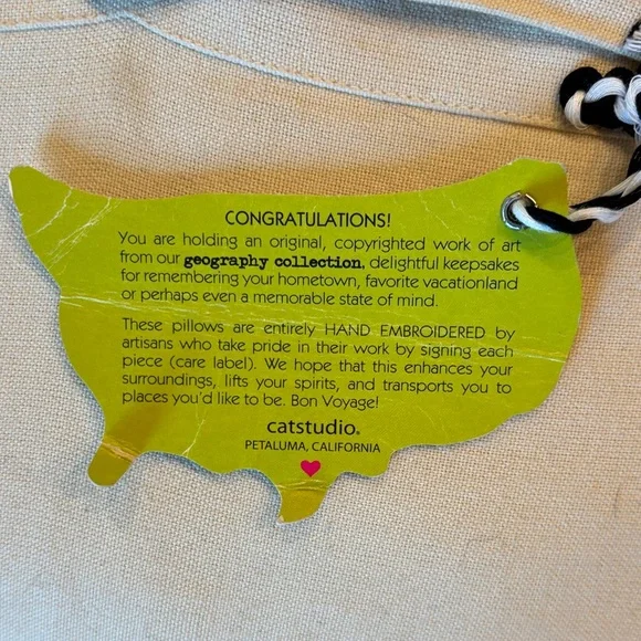 Austin Embroidered Throw Pillow - Picture 5 of 5